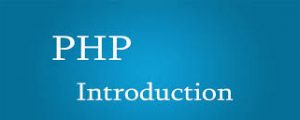 PHP introduction